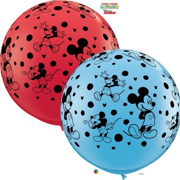 Q.3FT - Mickey Mouse - Red/Pale Blue - 2 COUNT