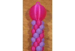 3D - Sleutelhanger Ballonpilaar - 7 cm