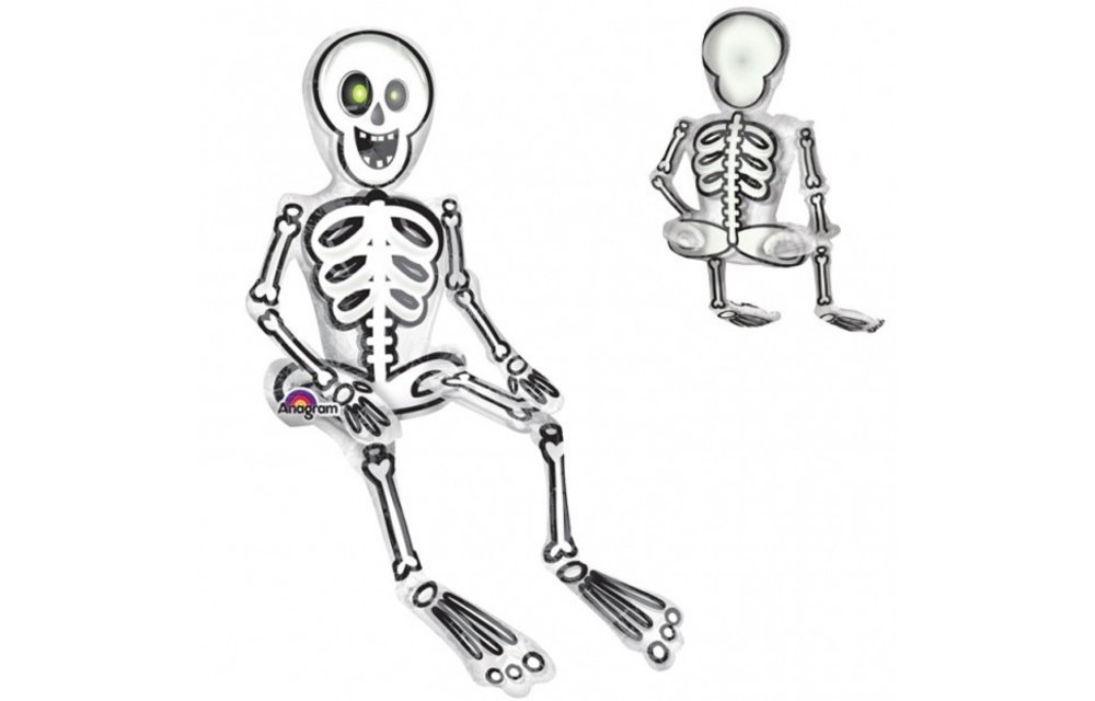 Sitting - Skeleton Multi Balloon - 45cm x 66cm - Anagram - SUPERSALE