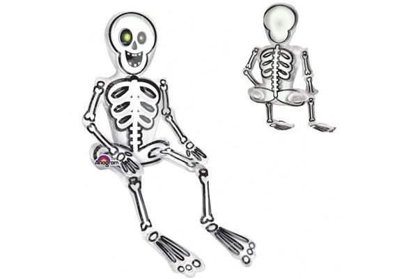 SALE > Sitting - Skeleton Multi Balloon - 45cm x 66cm - Anagram