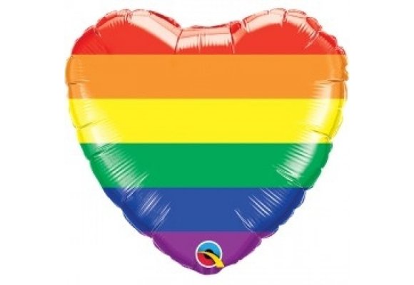 HEART - Rainbow Stripes - Q18"/45cm