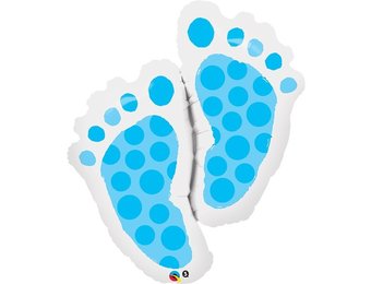 Baby Feet Blue - Q35"/89cm
