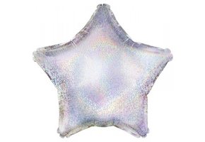 Star - Glittering Holographic Silver - 19 inch - Oaktree