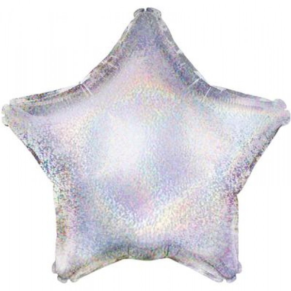 Star - Glittering Holographic Silver - 19 inch - Oaktree