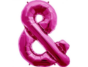 Letter Mini Magenta - & - 16"/40cm zelfsluitend