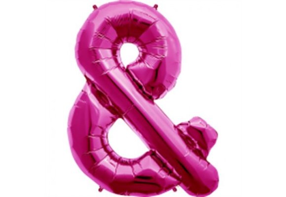 Letter Mini Magenta - & - 16"/40cm zelfsluitend