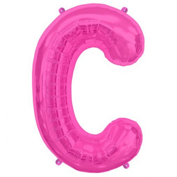 Letter Mini Magenta - C - 16"/40cm zelfsluitend