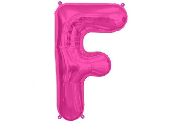 Letter Mini Magenta - F - 16"/40cm zelfsluitend