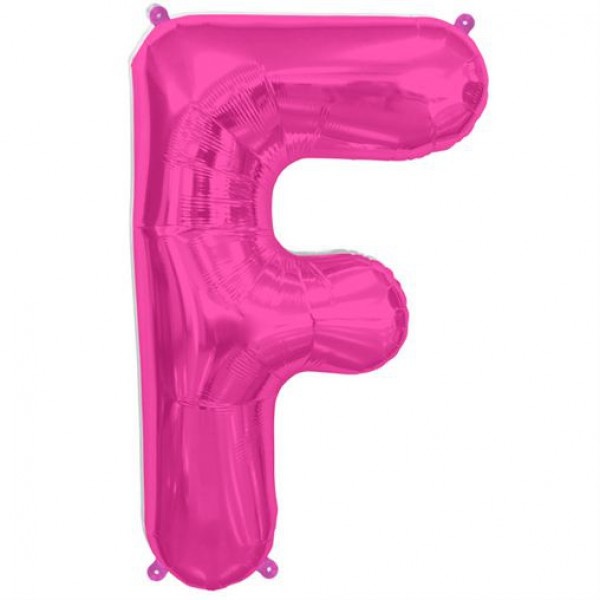Letter Mini Magenta - F - 16"/40cm zelfsluitend