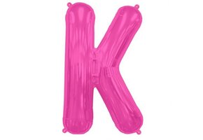 SALE> Letter Mini Magenta - K - 16"/40cm zelfsluitend