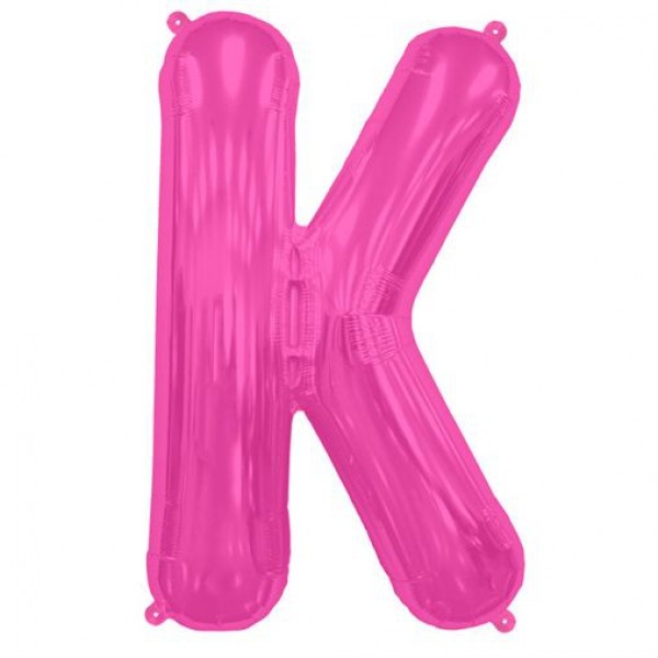 Letter Mini Magenta - K - 16"/40cm zelfsluitend