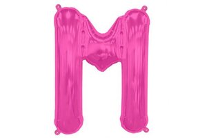 SALE> Letter Mini Magenta - M - 16"/40cm zelfsluitend