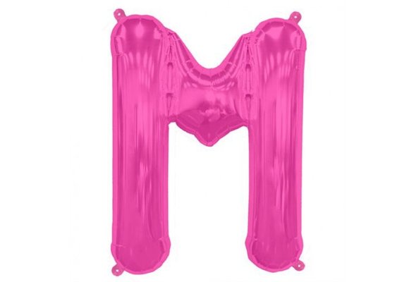 Letter Mini Magenta - M - 16"/40cm zelfsluitend