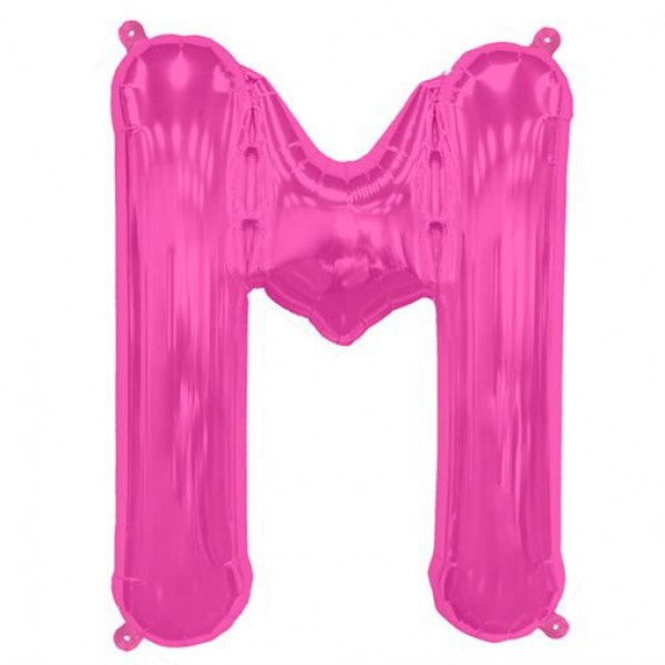 Letter Mini Magenta - M - 16"/40cm zelfsluitend