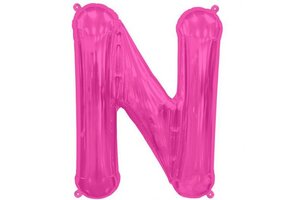 SALE> Letter Mini Magenta - N - 16"/40cm zelfsluitend