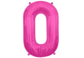 Letter Mini Magenta - O - 16"/40cm zelfsluitend