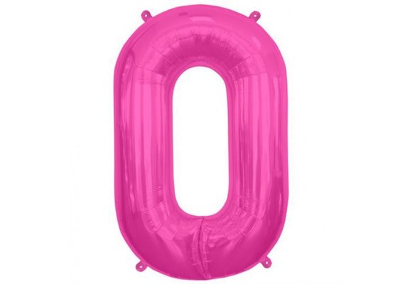 Letter Mini Magenta - O - 16"/40cm zelfsluitend