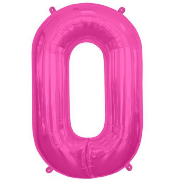 Letter Mini Magenta - O - 16"/40cm zelfsluitend