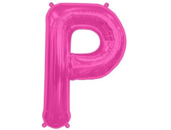 Letter Mini Magenta - P - 16"/40cm zelfsluitend