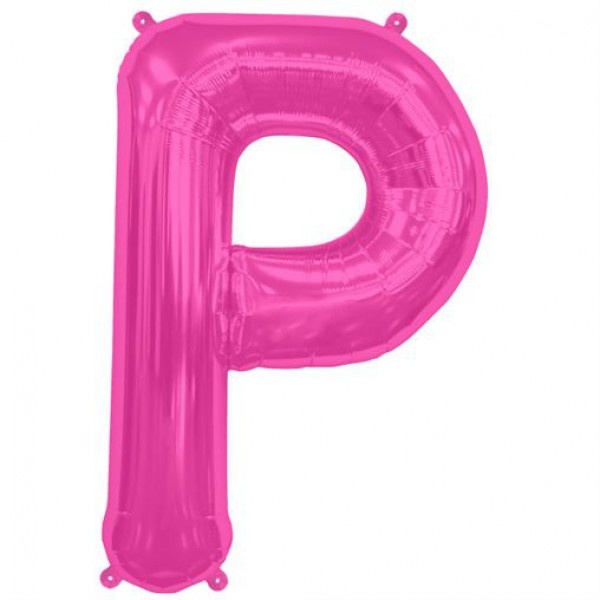 Letter Mini Magenta - P - 16"/40cm zelfsluitend