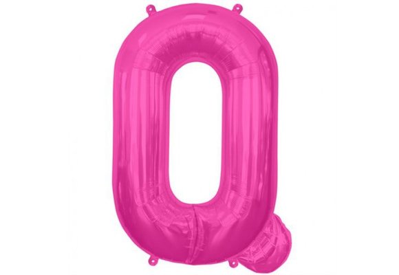 SALE> Letter Mini Magenta - Q - 16"/40cm zelfsluitend