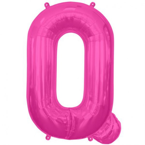 Letter Mini Magenta - Q - 16"/40cm zelfsluitend