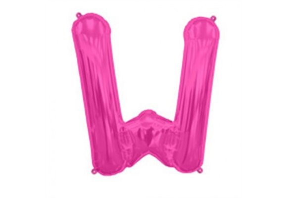 Letter Mini Magenta - W - 16"/40cm zelfsluitend