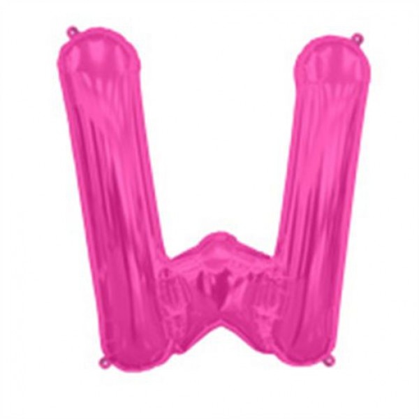 Letter Mini Magenta - W - 16"/40cm zelfsluitend