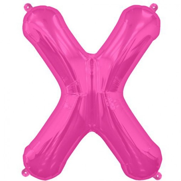 Letter Mini Magenta - X - 16"/40cm zelfsluitend