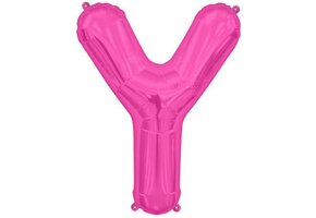 Letter Mini Magenta - Y  16"/40cm zelfsluitend