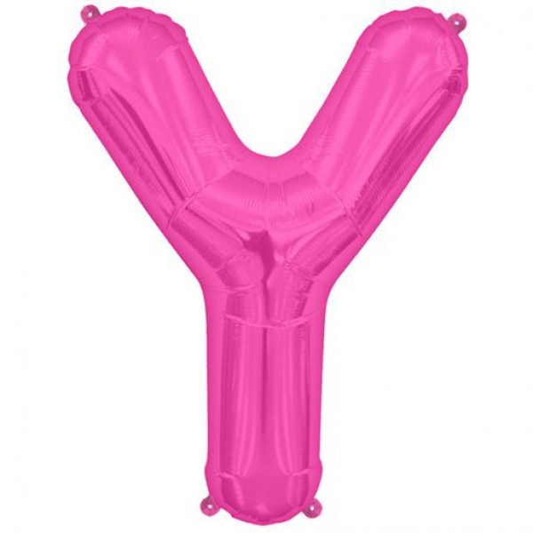 Letter Mini Magenta - Y  16"/40cm zelfsluitend