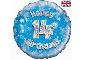 Birthday - Blue Holographic - 14 - 18 inch - Oaktree