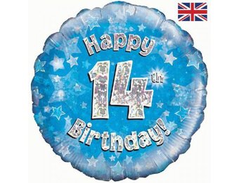 Birthday - Blue Holographic - 14 - 18 inch - Oaktree