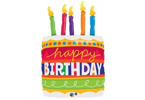 Birthday - Cake & Candles - 35 inch - Qualatex.