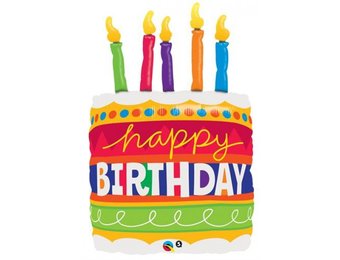 SALE > Birthday - Cake & Candles - 35 inch - Qualatex