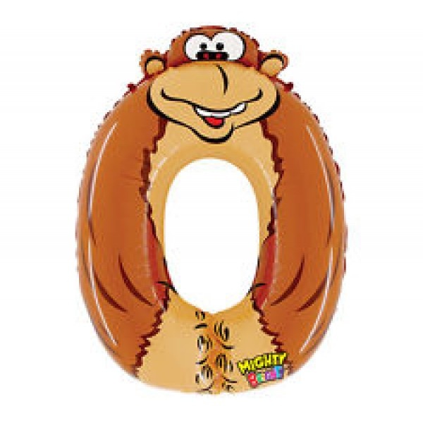 Zooloons - Cijfer 0 Monkey - B40"/102cm - SUPERSALE