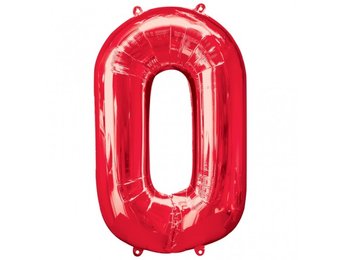 SALE > Cijfer 0 Rood - A55cm x 88cm