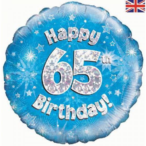 Birthday Blue Holographic - 65 - O45cm