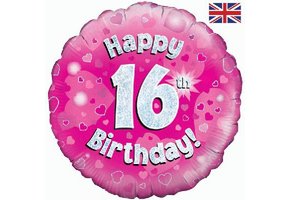 Birthday Pink Holographic - 16 - O45cm