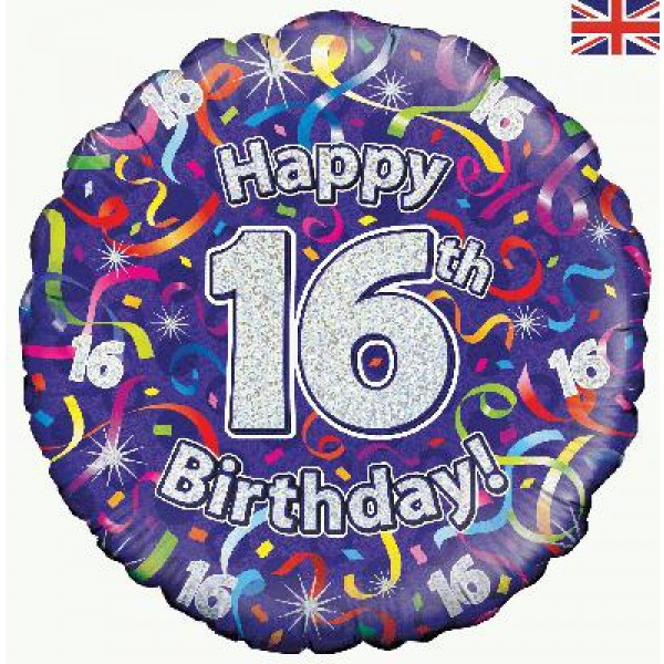 Birthday Streamers Holographic - 16 - O45cm