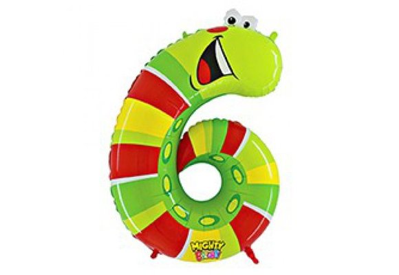 SALE > Zooloons - Cijfer 6 Caterpillar - B40"/102cm