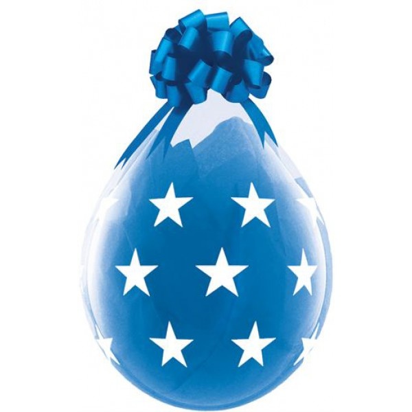 SALE > Qualatex 18 inch -  Stuffer - Big Stars - D.Clear- 25 pieces