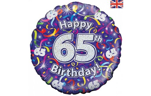 SALE > Birthday  - Streamers Holographic - 65 - 18 inch - Oaktree