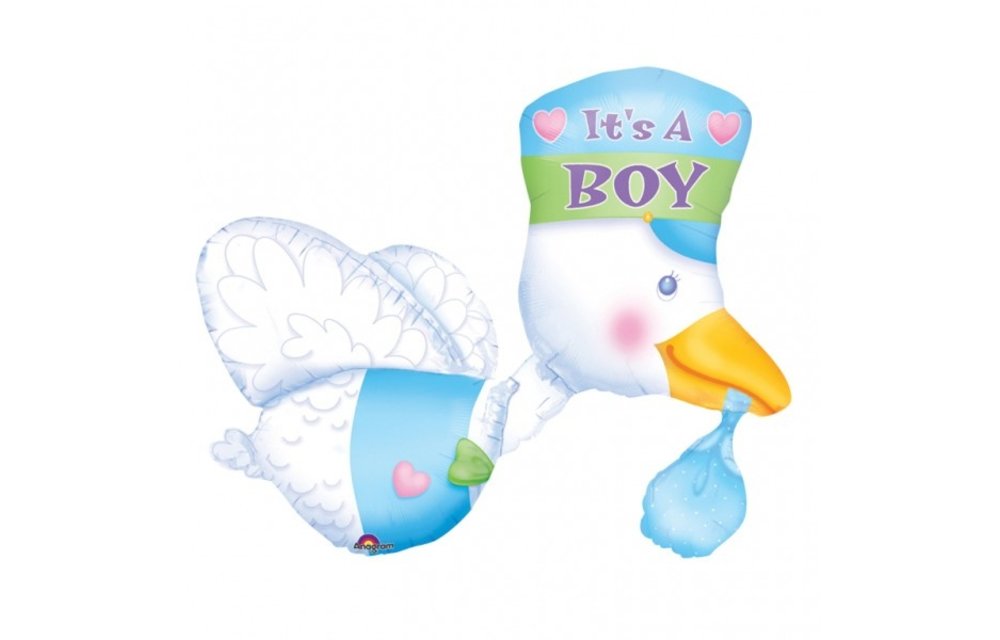 SALE > Ooievaar/Stork It's A Boy - 58cm x 81cm - Anagram