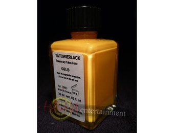 Kryolan - Tatoeage Lak - Geel - 30ml - aanbieding
