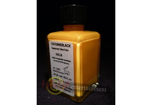 Kryolan - Tatoeage Lak - Geel - 30ml - aanbieding