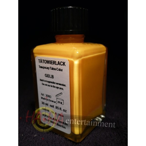Kryolan - Tatoeage Lak - Geel - 30ml - aanbieding