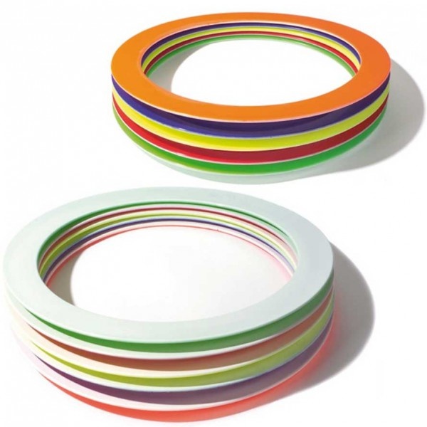 Jongleerring Reverso - Geel/Wit