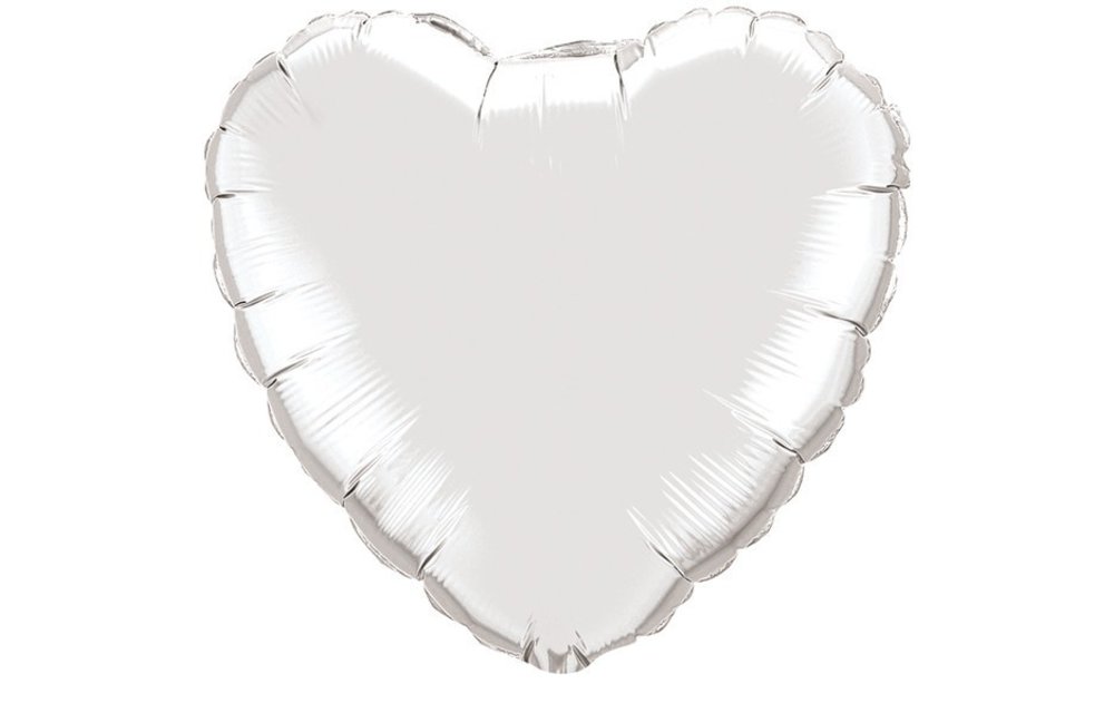 Heart - Silver - 36 inch - Qualatex
