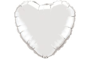 Heart - Silver - 36 inch - Qualatex